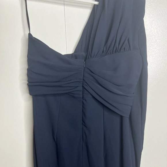 Rokh - Navy Blue One Shoulder Long Sleeve Dress - Size 36 - Picture 7 of 9